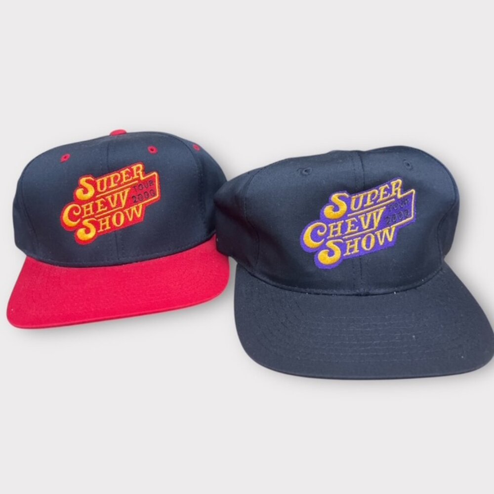Chevrolet- 2 Super Chevy Show Tour 2000 Caps (Different Colors) w/ Snapback